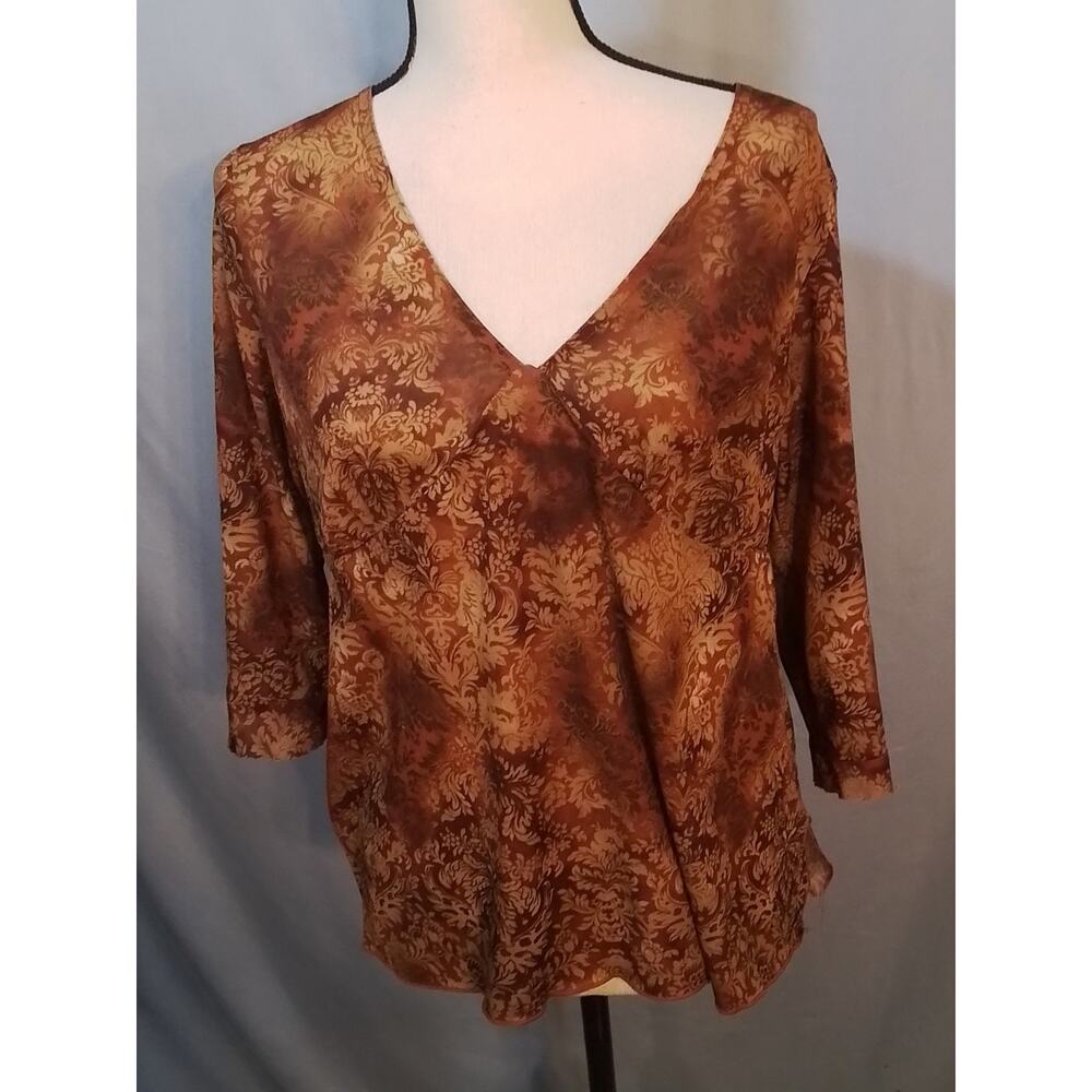 Brown Route 66 brown blouse